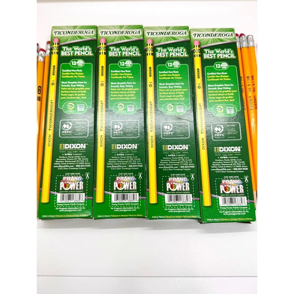 Dixon Ticonderoga No 2 Pencils Bulk Lot‎ 48ct Boxes Plus Mixed Loose Pencils HB